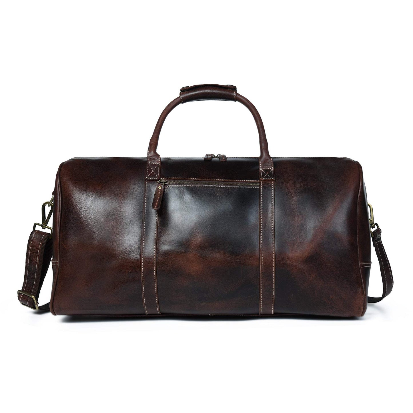 The Buffalo Traveller- Walnut - Classy Leather Bags - Flyclothing LLC