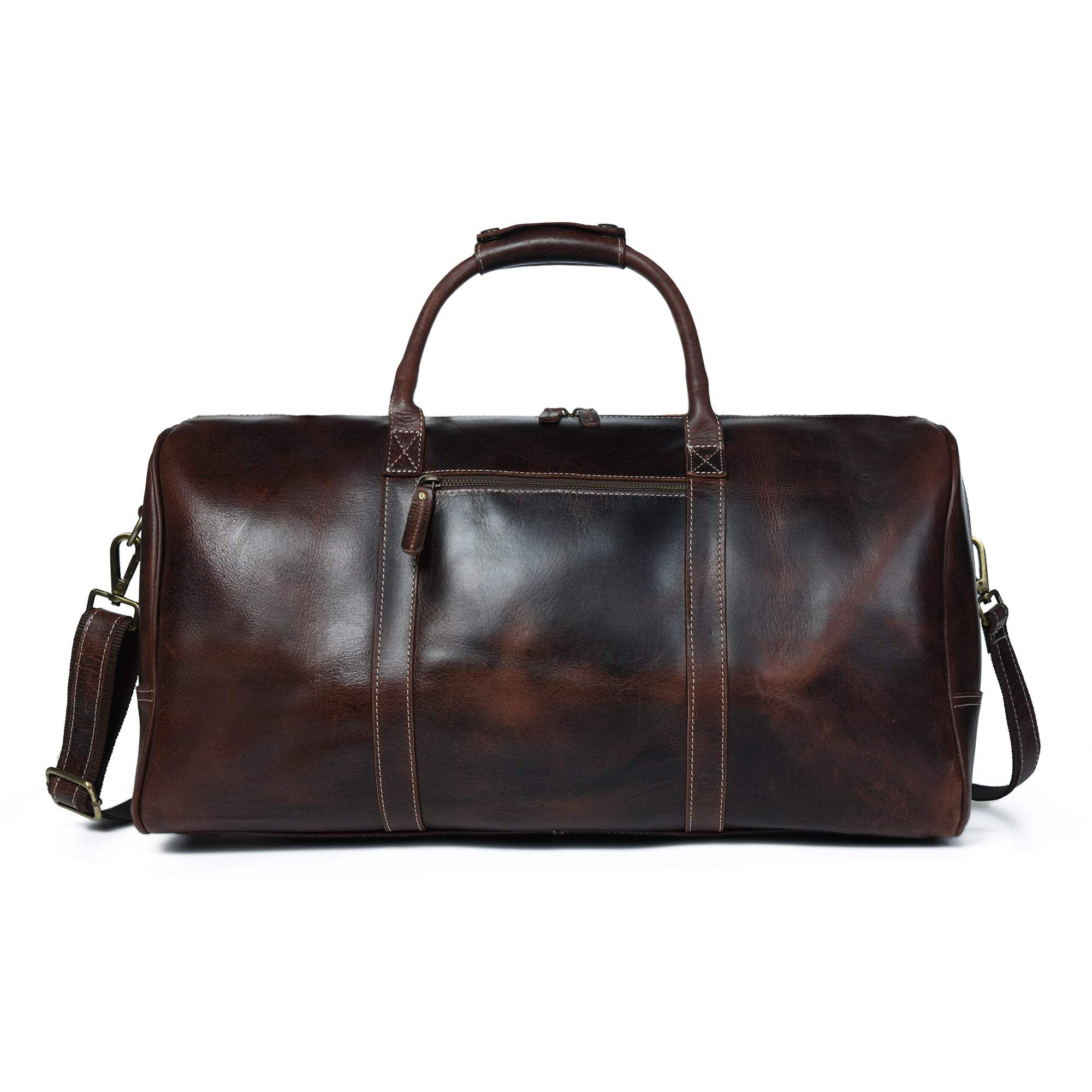 The Buffalo Traveller- Walnut - Classy Leather Bags - Flyclothing LLC