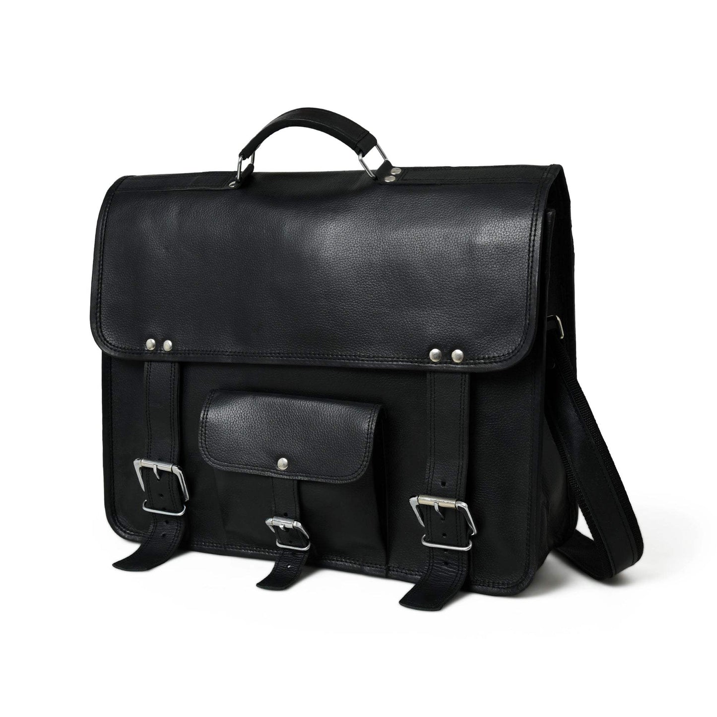 Shadow Silver Black Messenger Bag - Classy Leather Bags - Flyclothing LLC