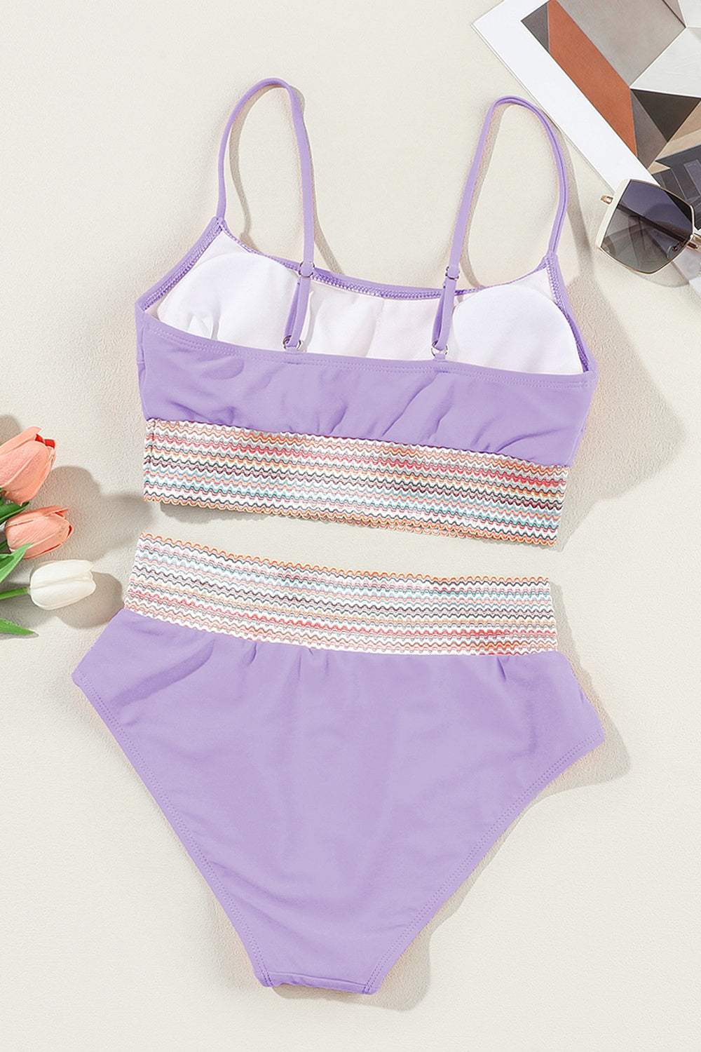 Scoop Neck Spaghetti Strap Bikini Set - Trendsi - Flyclothing LLC