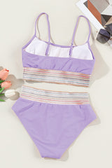 Scoop Neck Spaghetti Strap Bikini Set - Trendsi