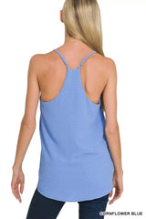 Zenana Woven Airflow Adjustable Strap V-Neck Cami - Trendsi - Flyclothing LLC