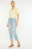 Kancan Mid Rise Distressed Boyfriend Jeans - Trendsi - Flyclothing LLC