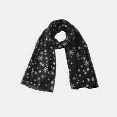 Thermal Snowflakes Polyester Scarf - Trendsi