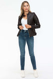 Snobbish PU Leather Biker Jacket with Side Zip Pockets - Trendsi - Flyclothing LLC
