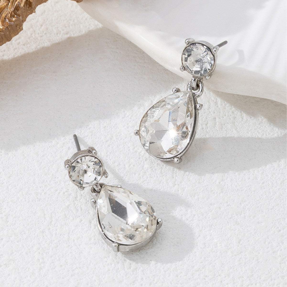 Wholesale Floral Interlinked Drop Earrings, New Niche Design Women Earrings, European American High End Light Luxury Jewelry - My Store - Flyclothing LLC