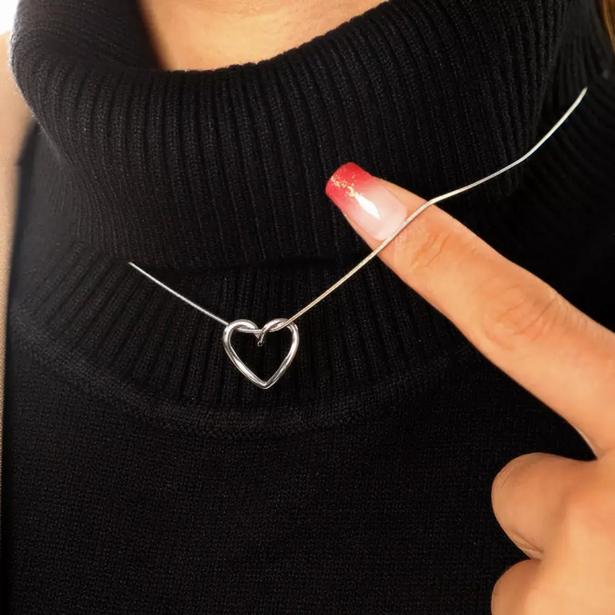 Stainless Steel Heart Necklace - Trendsi - Flyclothing LLC