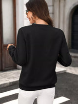 Textured Quarter-Zip Sweatshirt - Trendsi - Flyclothing LLC
