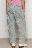 POL Distressed Raw Hem Wide Leg Pants - Trendsi
