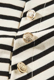 Decorative Button Striped Long Sleeve Sweatshirt - Trendsi - Flyclothing LLC