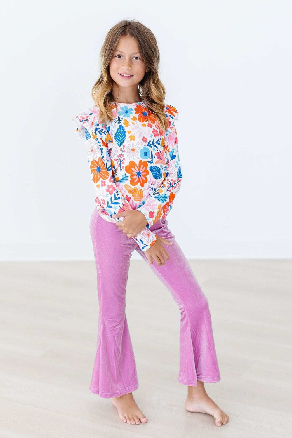 Carnation Pink Velvet Bells - Mila & Rose ® - Flyclothing LLC