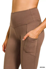 Zenana Brushed Dty Microfiber Flare Pants - Trendsi - Flyclothing LLC