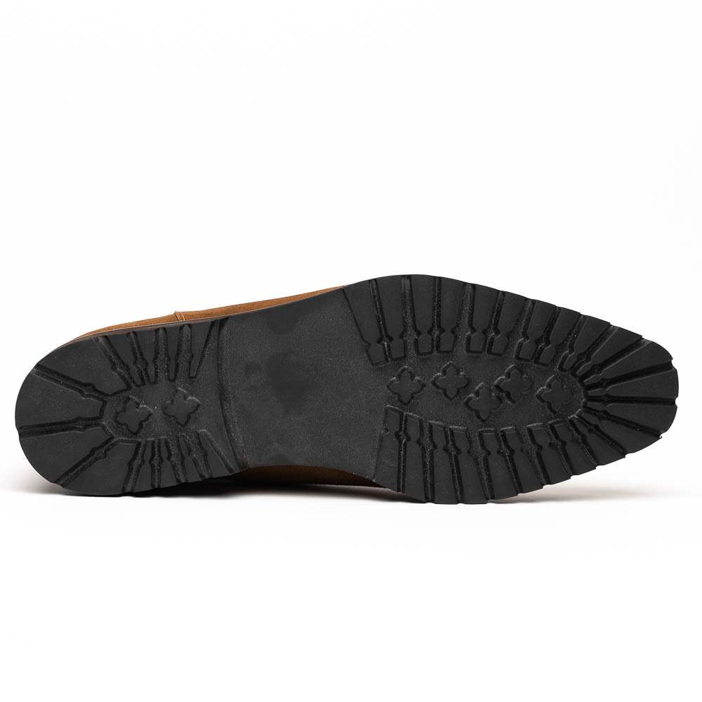 46-210-CGN GIANNA Suede Chelsea Boot, Cognac - Zelli Italia - Flyclothing LLC