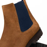 46-210-CGN GIANNA Suede Chelsea Boot, Cognac - Zelli Italia - Flyclothing LLC