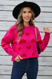 Angel Wings Heart Round Neck Long Sleeve Sweater - Trendsi - Flyclothing LLC