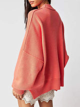 Round Neck Long Sleeve Sweater - Trendsi - Flyclothing LLC