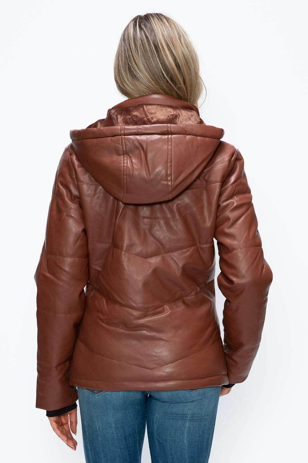 How Dare U Pocketed Zip Up Puffer Jacket with Removable Hood - Trendsi - Flyclothing LLC