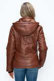 How Dare U Pocketed Zip Up Puffer Jacket with Removable Hood - Trendsi - Flyclothing LLC