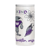 UW-Whitewater 12oz Native Powdercoat SlimCan Coolie - Logo Brands - Flyclothing LLC