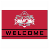 Official Ohio State 2024 National Champions Logo 18"x30" Crumb Rubber Door Mat - Ohio State Buckeyes - Flyclothing LLC