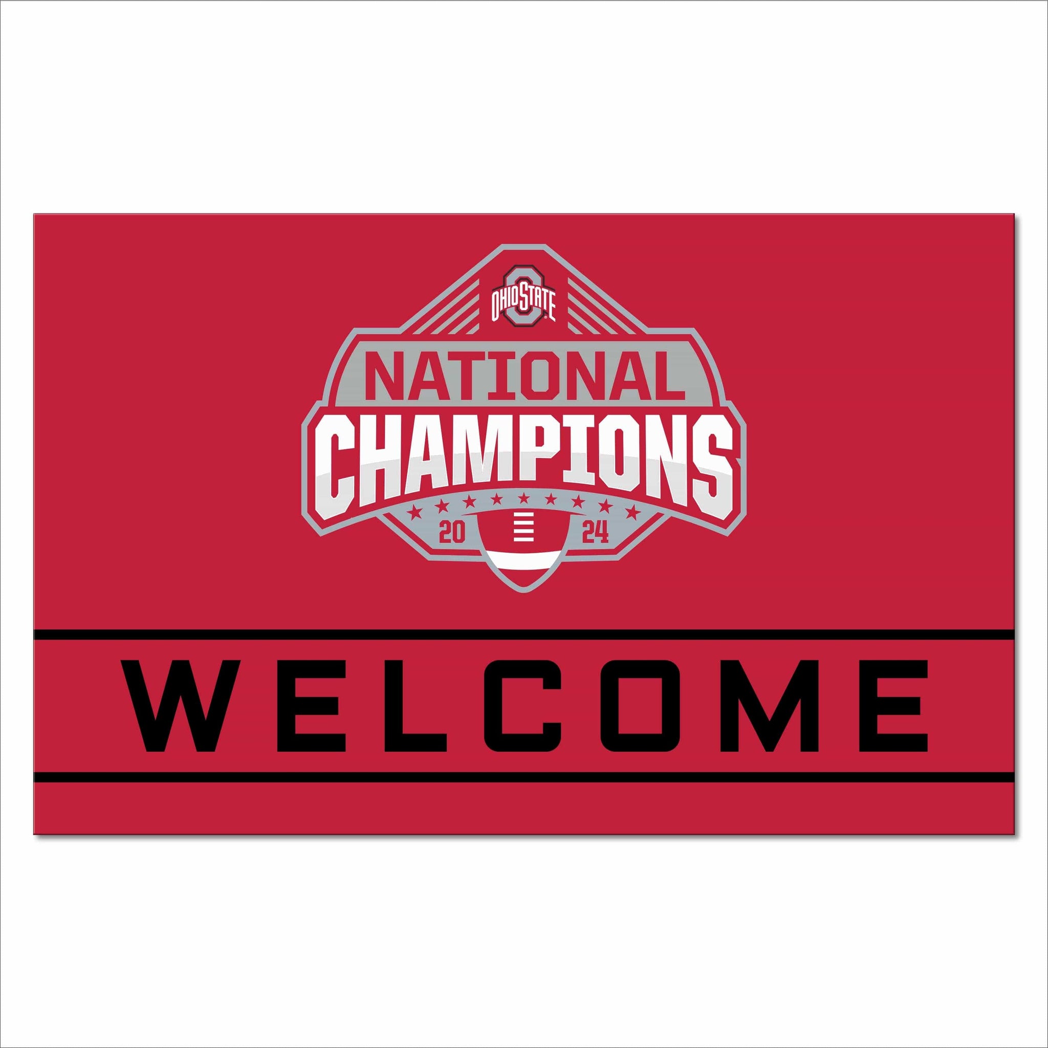 Official Ohio State 2024 National Champions Logo 18"x30" Crumb Rubber Door Mat - Ohio State Buckeyes - Flyclothing LLC