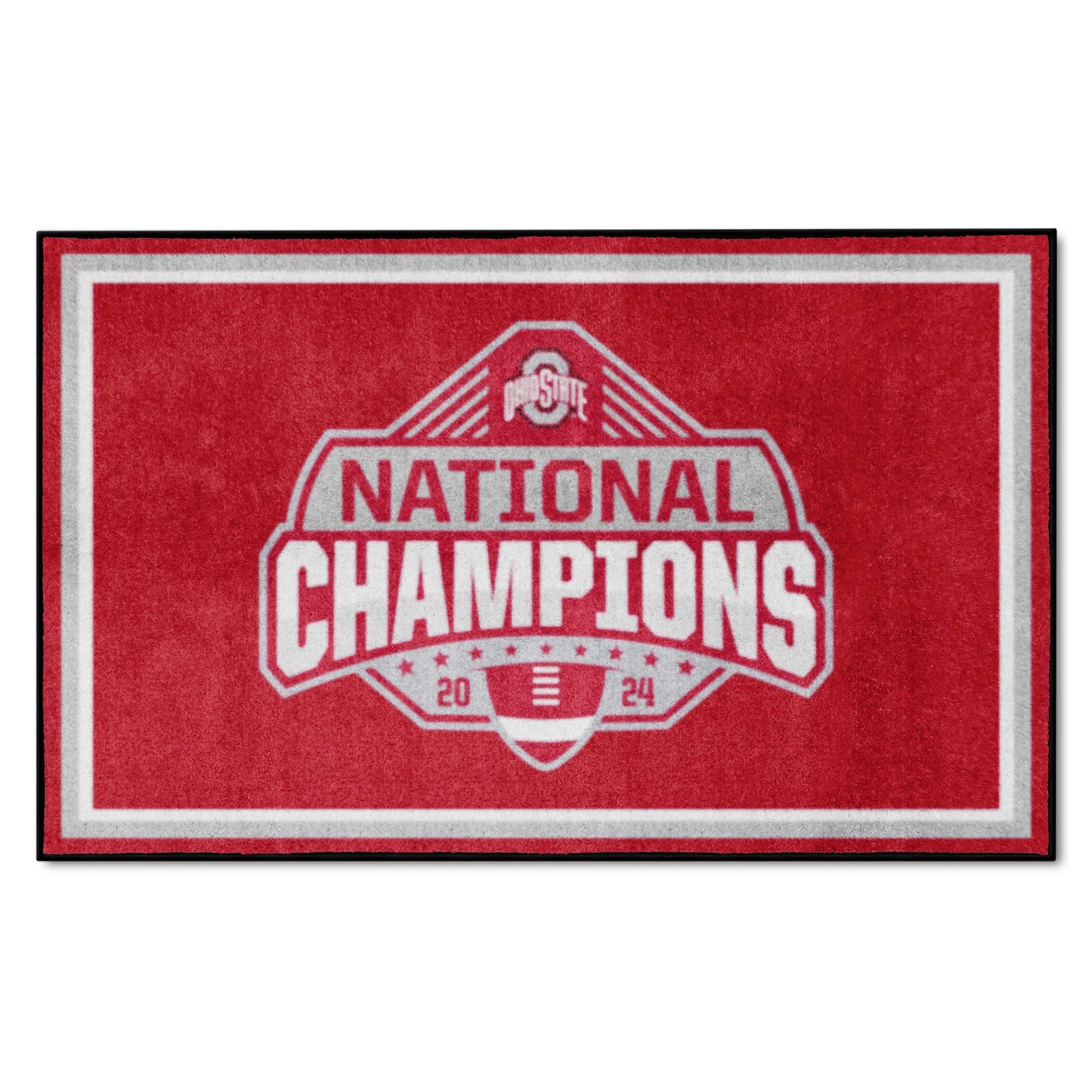 Official Ohio State 2024 National Champions Logo 44"x71" 4x6 Rug - Ohio State Buckeyes - Flyclothing LLC