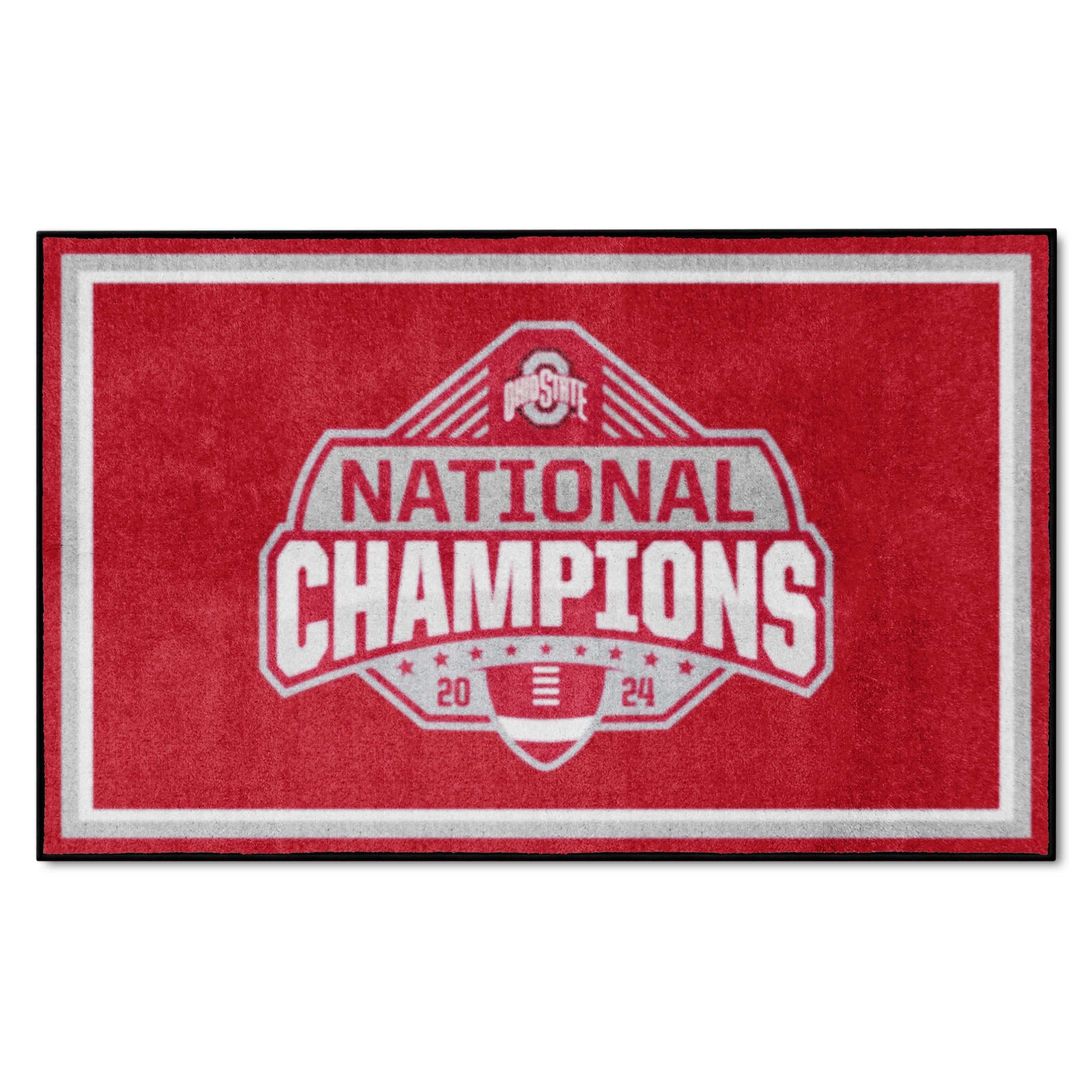Official Ohio State 2024 National Champions Logo 44"x71" 4x6 Rug - Ohio State Buckeyes - Flyclothing LLC