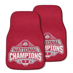 Official Ohio State 2024 National Champions Logo 17"x27" 2-pc Carpet Car Mat Set - Ohio State