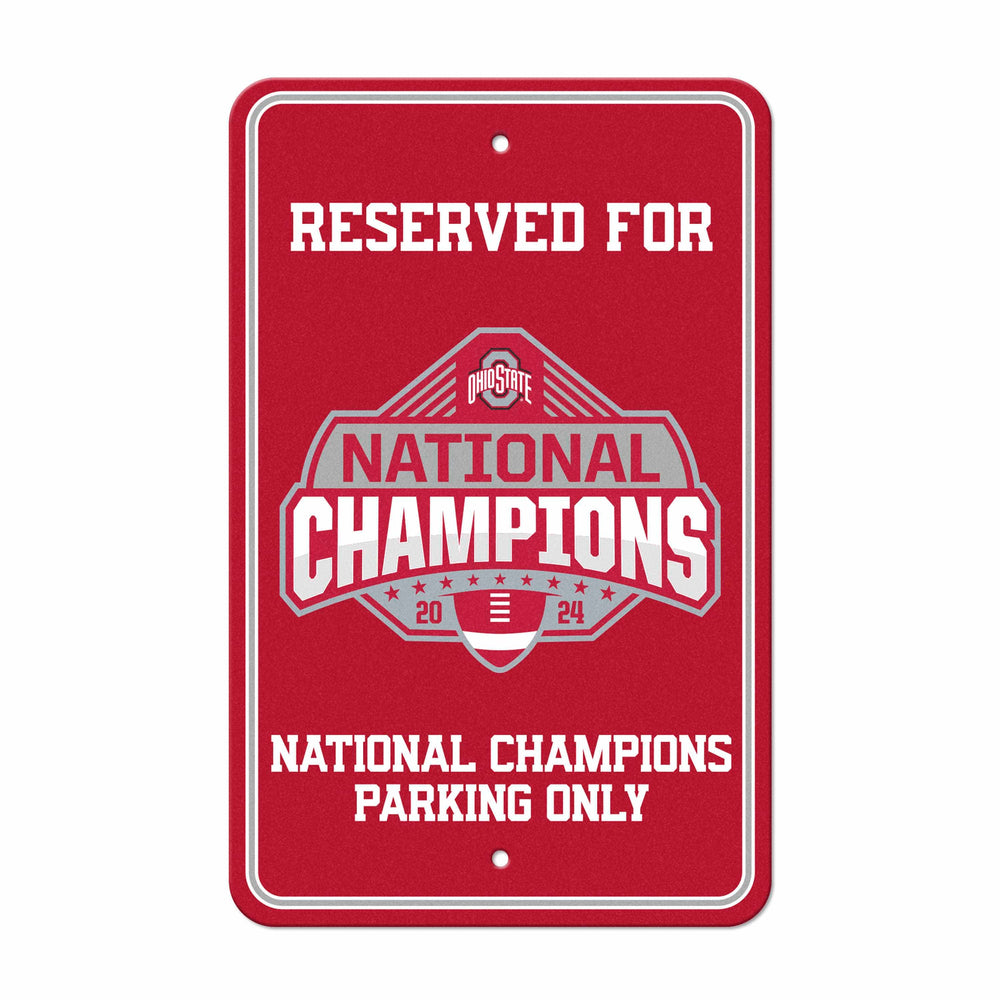 Official Ohio State 2024 National Champions Logo 18"x11.5"x0.01" Parking Sign - Ohio State