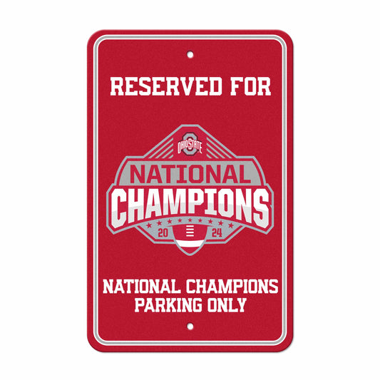 Official Ohio State 2024 National Champions Logo 18"x11.5"x0.01" Parking Sign - Ohio State