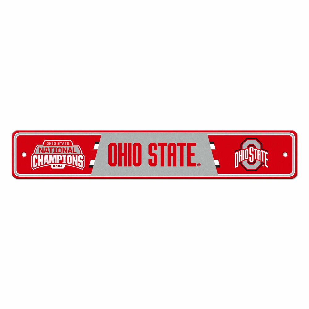 Official Ohio State 2024 National Champions Logo 4"x23.5"x0.01" Street Sign - Ohio State