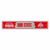 Official Ohio State 2024 National Champions Logo 4"x23.5"x0.01" Street Sign - Ohio State