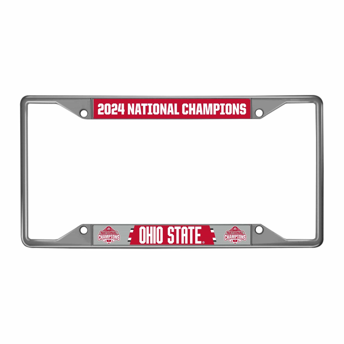 Official Ohio State 2024 National Champions Logo 6.25"x12.25" License Plate Frame - Ohio State Buckeyes - Flyclothing LLC