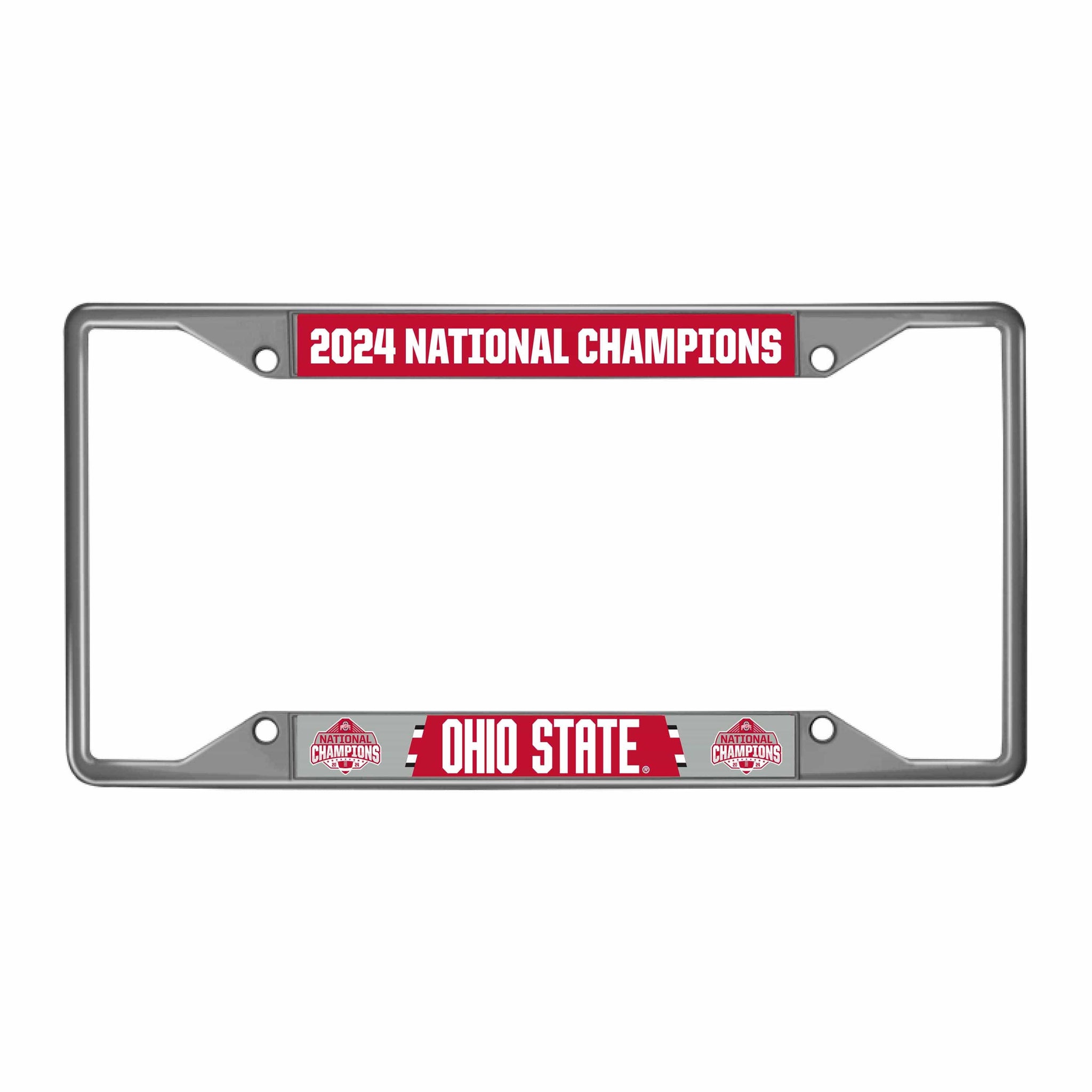 Official Ohio State 2024 National Champions Logo 6.25"x12.25" License Plate Frame - Ohio State Buckeyes - Flyclothing LLC