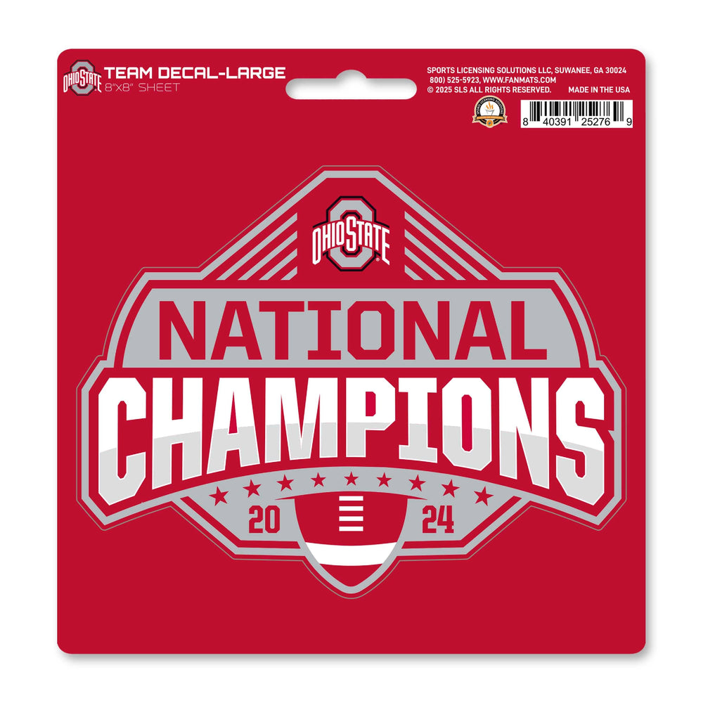 Official Ohio State 2024 National Champions Logo 8” x 8” Large Decal - Ohio State