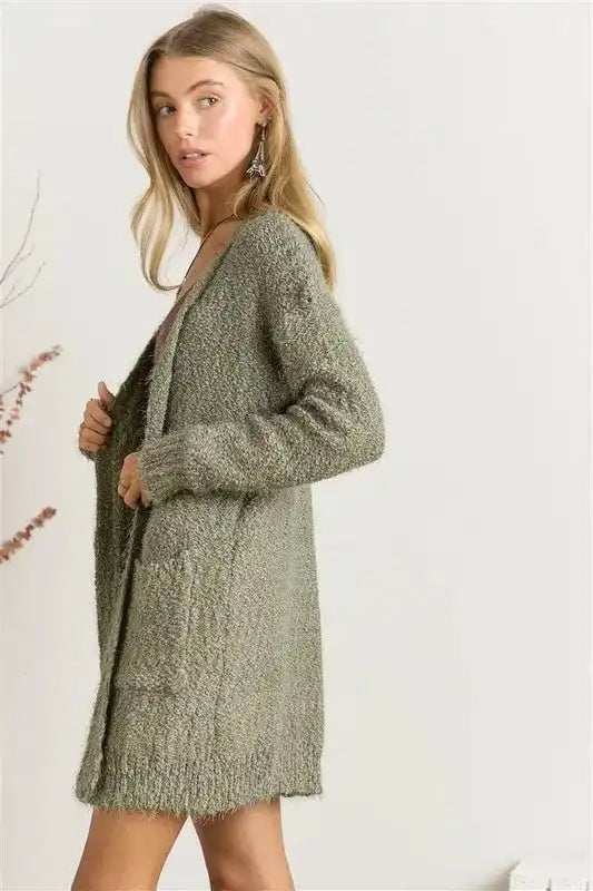ADORA Comfy Fuzzy Sweater Cardigan - Trendsi - Flyclothing LLC