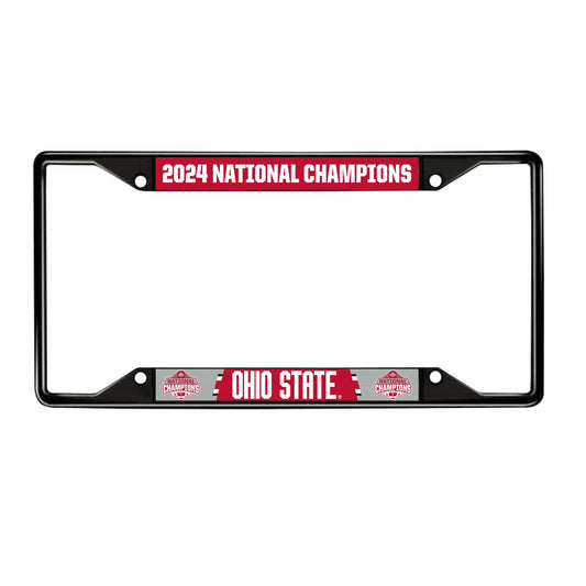 Official Ohio State 2024 National Champions Logo 6.25"x12.25" License Plate Frame - Black - Ohio State