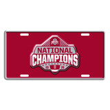 Official Ohio State 2024 National Champions Logo 12"x6" Metal Plate Flat - Ohio State Buckeyes - Flyclothing LLC