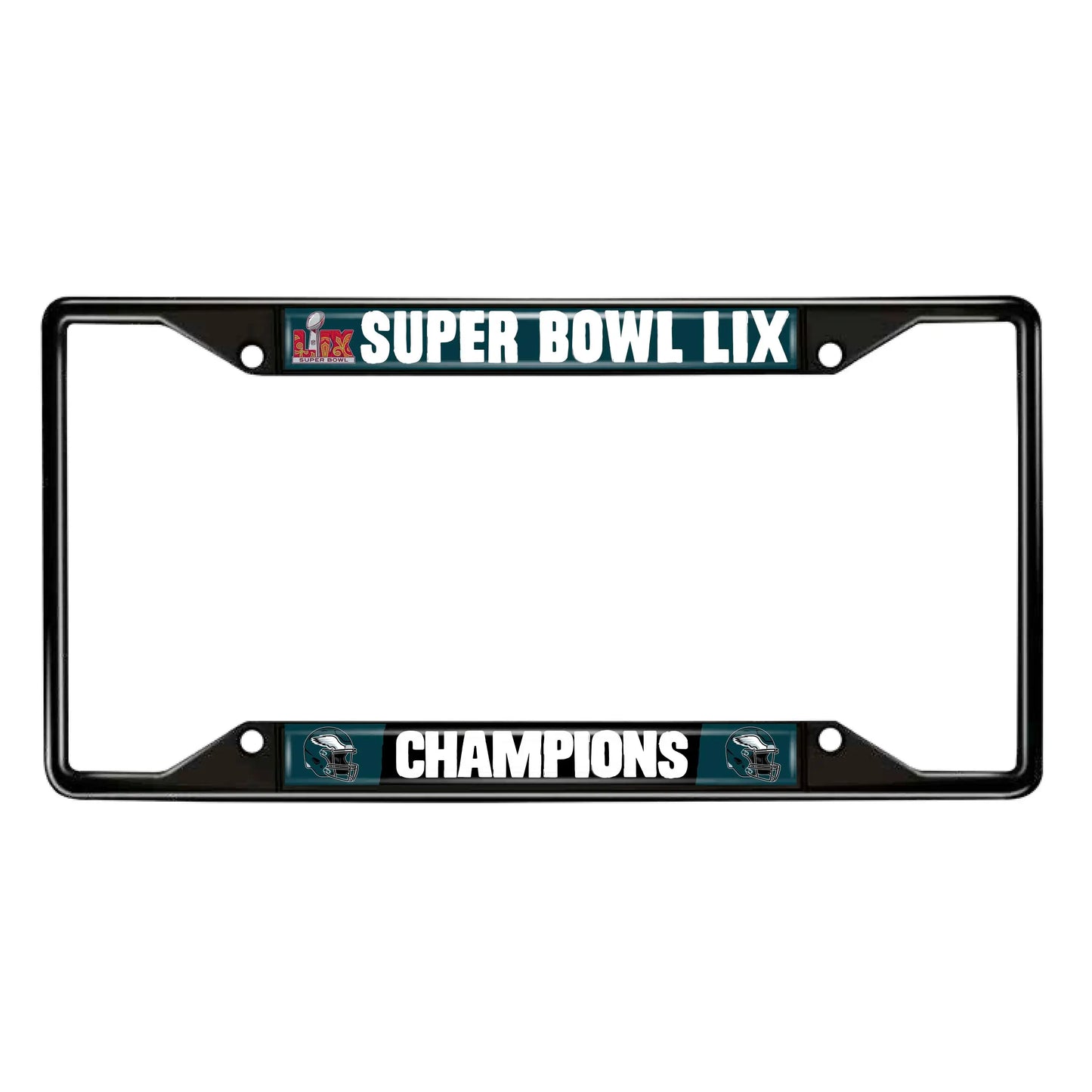 Philadelphia Eagles Super Bowl LIX Champions License Plate Frame Black - Philadelphia Eagles - Flyclothing LLC