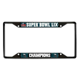 Philadelphia Eagles Super Bowl LIX Champions License Plate Frame Black - Philadelphia Eagles - Flyclothing LLC