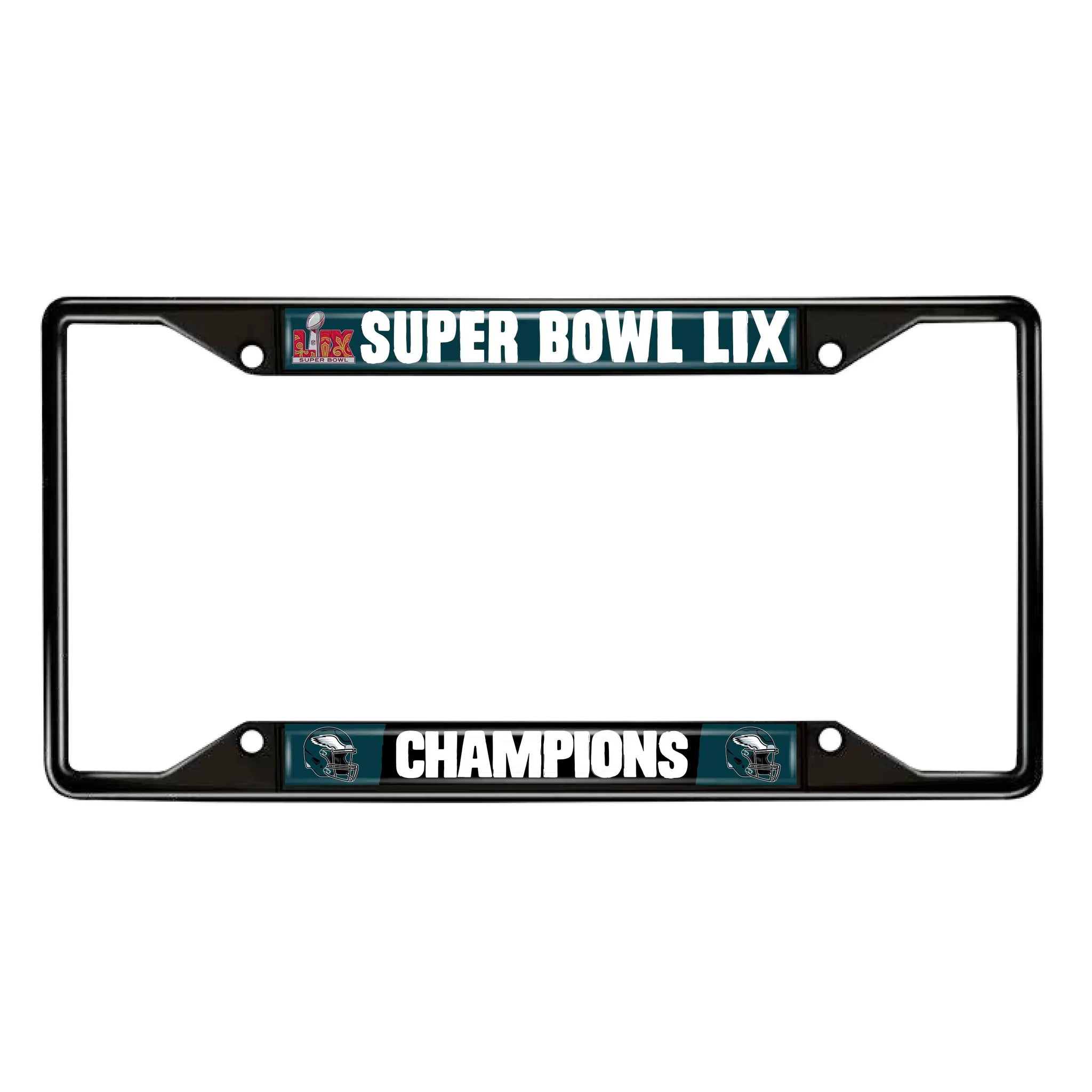 Philadelphia Eagles Super Bowl LIX Champions License Plate Frame Black - Philadelphia Eagles - Flyclothing LLC