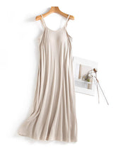 Scoop Neck Midi Cami Dress with Bra - Trendsi - Flyclothing LLC