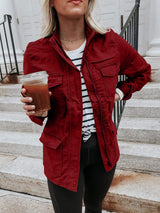 Pocketed Long Sleeve Zip Up Jacket - Trendsi - Flyclothing LLC