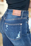 Judy Blue Full Size High Waist Rigid Magic Heavy Destroy Straight Jeans - Trendsi - Flyclothing LLC