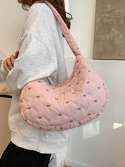 Bow Polyester Shoulder Bag - Trendsi