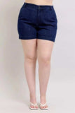 Judy Blue Full Size High Waist Denim Shorts Plus Size - Trendsi - Flyclothing LLC