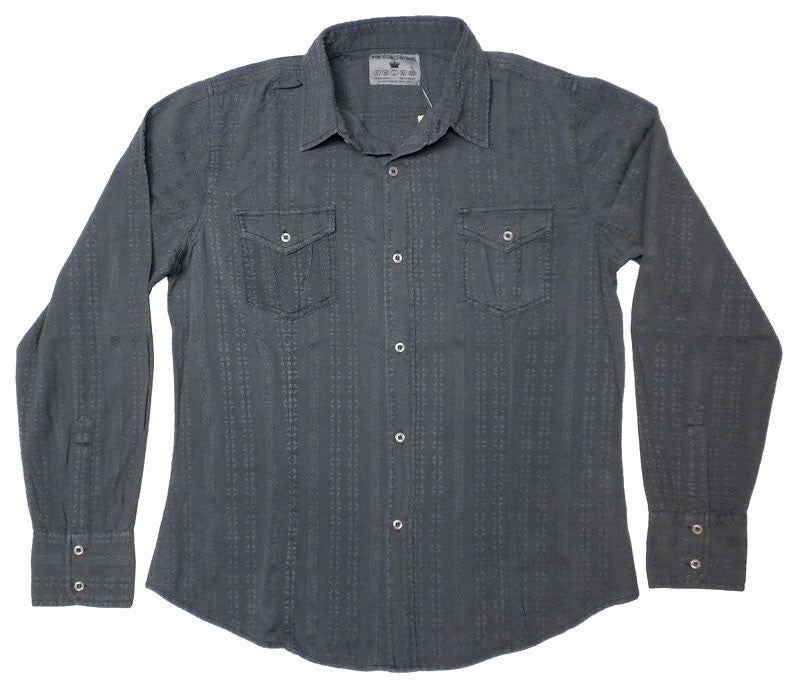 Pop Icon Navy Textured Shirt - Pop Icon Clothing - Flyclothing LLC