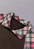 Plaid Half Zip Long Sleeve Sweatshirt - Trendsi - Flyclothing LLC