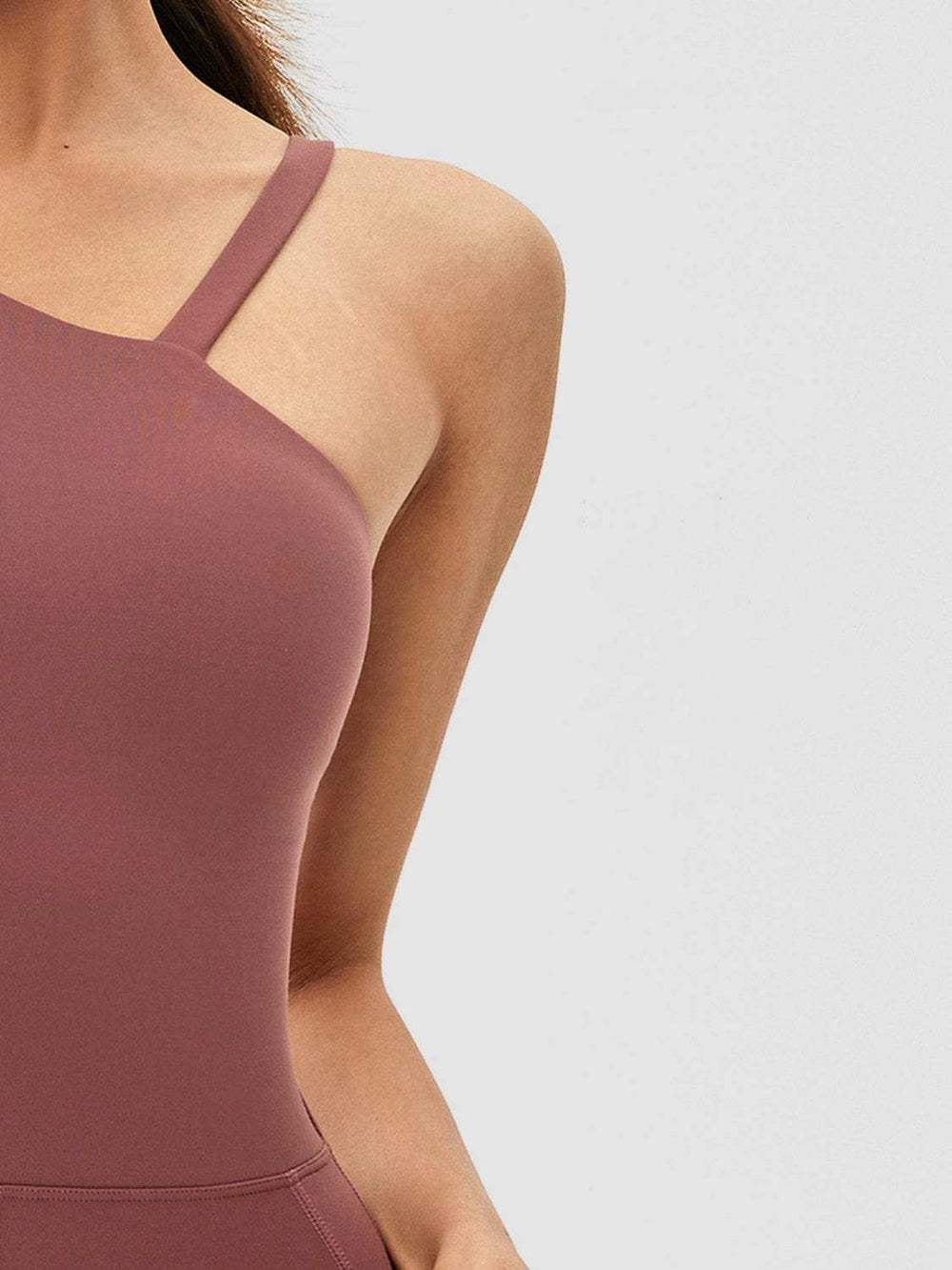 Cutout Asymmetrical Neck Active Jumpsuit - Trendsi - Flyclothing LLC