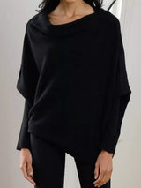 Boat Neck Long Sleeve Sweater - Trendsi - Flyclothing LLC